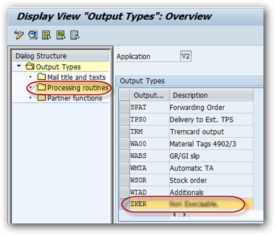 output type assignment table in sap sd